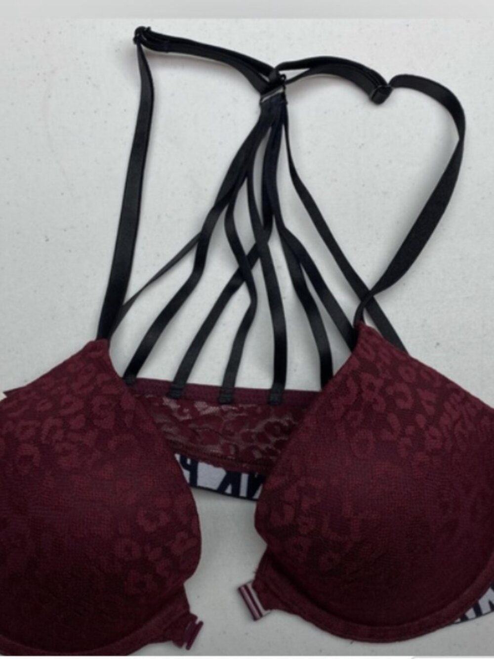 PINK by VS MAROON Push-up Front Close, 34B *P1014 - Picture 1 of 6